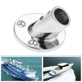 Stainless Steel 60 Degree Marine Boat Handrail Fittings with Round Base，for 7/8" Tube Fitting Rowing Boats Yachts Accessories