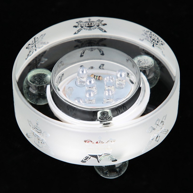 Beautiful Pattern Mini Crystal LED Light Base Buddha Display Stand