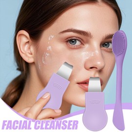 Facial Scraper Tool - Skin Scrubber - Whitehead Remover Facial Cleansing Tool for Women Men Nostril Spa Travel Morning Night Shower Home Daily