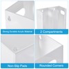 sourcing map Disposable Coffee Cup Dispenser, 2 Compartments White Acrylic