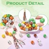 Ipotkitt 56 pcs 7 Styles 16mm Ball Game Wood Beads