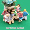 SumDirect Sets of 8 People Wooden Family Doll Toys, Lovely