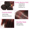 Peenoll Burgundy Straight Human Hair Bundles 8 10 12 inch