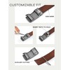 SKiporty Mens Belt Leather with Automatic Buckle Adjustable Ratchet Belts