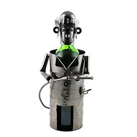 Handmade Fireman Metal Wine Bottle Holder