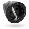 Greate Schuko Coupling IP44 Outdoor with Kink Protection - Rubber