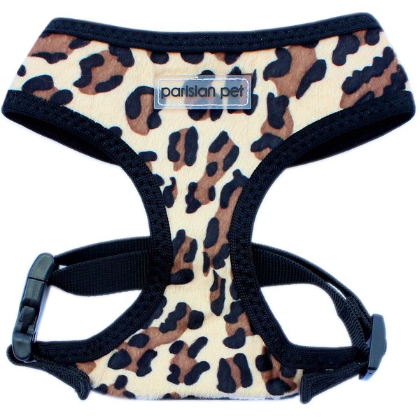 Parisian Pet Dog Harness - Adjustable Leopard Print Puppy Harness