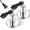 Tuanse 2 Pcs Polished Metal Desktop Lamp Base E26 E27