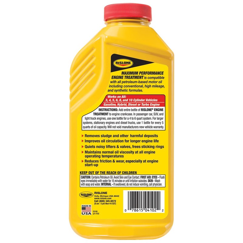 Rislone 4102 Xtreme LUBE® Maximum Performance Engine Treatment, 16.9 oz,