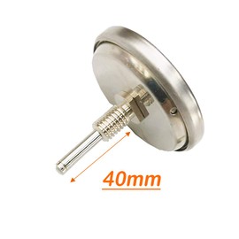 1.8 Inch Barbecue Grill Temperature Gauge Replacement for CharBroil Models Pit BBQ Thermometer Fahrenheit and Heat Indicator for Meat Cooking, Stainless Steel Temp Gauge