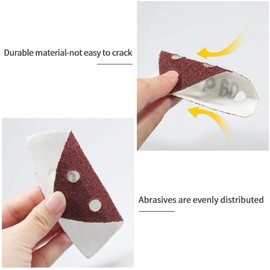 90 x 90 x 90 mm sandpaper triangular sander, pack of 70 sandpaper Velcro sandpaper sandpaper sander, mixed, 10 sheets each 60/80/120/180/240/320/400 for sanding triangles