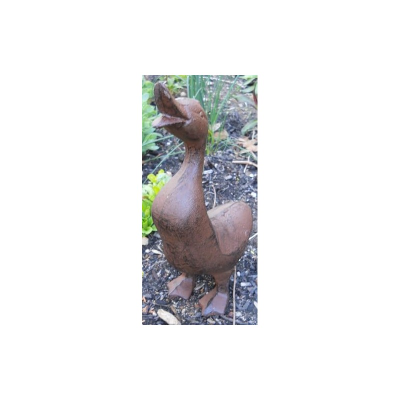 Full Bodied Cast Iron Duck Garden Figure