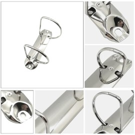 Changyeah 8 Ring Binder Mechanism, 8 Pieces D-shaped Metal Clip 2 Ring Binder Replacement, D-Ring Mechanism, Metal Clip Ring Binder for Paper Storage, Folders, Planners, Accessories