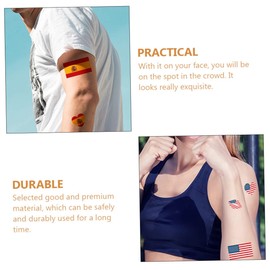Beavorty 116pcs National Flag Face Stickers for Temporary Body Art Decals for Sports Events and Celebrations Easy to Apply and Remove for Cheering and Patriotism