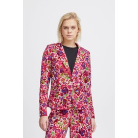 ICHI IHKATE Women's Blazer Jacket Suit Jacket Lapel Collar Regular Fit, Love Potion Flower Aop (202925)
