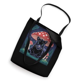 Women Black Panther Cottagcore Mushroom Hat Grunge Aesthetic Tote Bag