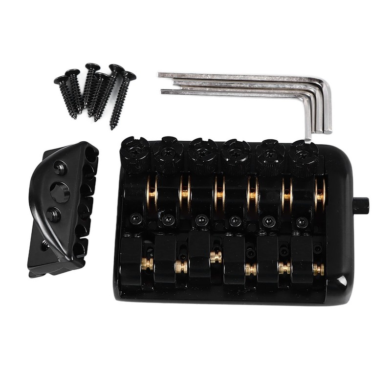 Headless Guitar Bridge Tailpiece Fixed 6 String Electric Guitars Roller