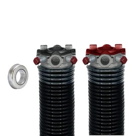 Alcan Garage Door Torsion Springs (218 x 1.75 x 31) | 1' ID Steel Bearing | Left and Right Hand Wound Replacement (Pair)