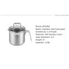 Stainless Steel Saucepan With Glass Lid, Sauce Pan, 2.5 Quart
