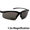 Apex Bifocal Safety Glasses UV400 Magnifying Reading Eyewear 1.50 Magnifier