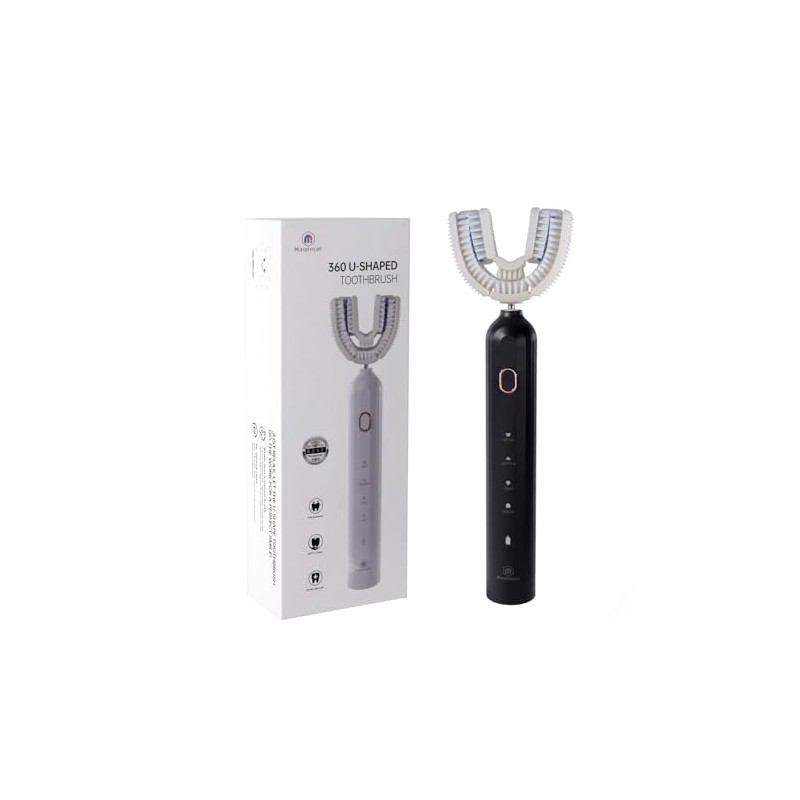 Cepillo de dientes ultrasónico en forma de U para adultos,