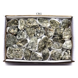 Epidote Rough Medium Flat (1 Flat) Size 1 to 2 Inches Bulk Wholesale Lot Crystal