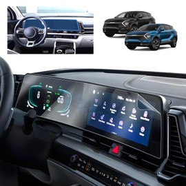 BSTW for 2025 Kia Sportage Screen Protector for 2023-2025 Sportage EX/X-Line/Hybrid EX/PHEV X-Line 12.3-in for Kia Sportage Accessories Anti-Scratch Nano Protective Film 2PCS