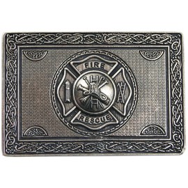 USA Kilts Men's Firefighter Kilt Belt Buckle Pewter