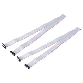 MECCANIXITY 2 Pcs IDC Flat Ribbon Cable, 2.54mm Pitch 30mm Width 100cm Long 24 Pin FC to FC Flat Ribbon Connector Jumper Wire for PC, LED Displays