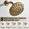 Shower Tub Faucet Sets Complete with Diverter, 5 Spray Settings,
