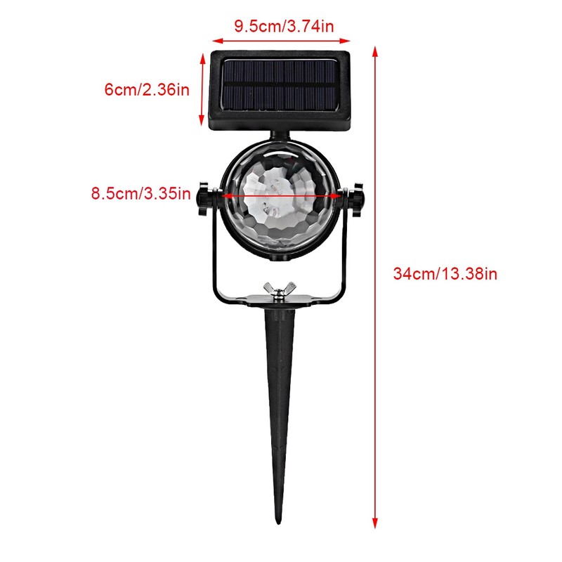 Outdoor Waterproof Solar Panel Festival LED Fairy Spotlight Projector Lamp