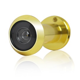 Door Viewer,Silver 14-18MM Wide Angle Door Spy Hole,Security Peephole for Front Door,Polished Chrome Door Spyhole,Spy Hole with Privacy Cover for Front Door for 35-60mm Doors (Gold)