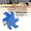 12mm Shank 6 Teeth TShaped Slotting Router Bit Woodworking Milling