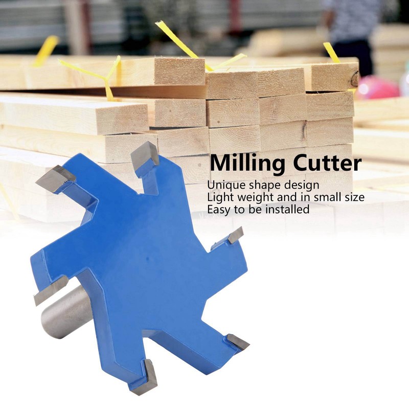 12mm Shank 6 Teeth TShaped Slotting Router Bit Woodworking Milling