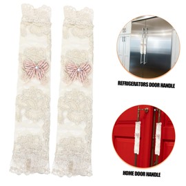DOITOOL Door Handle Cover for Refrigerator Home Lace Embroidery Easy Install Safety Decorative