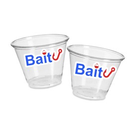 FISHING PARTY CUPS - Fishing Birthday Fishing First Birthday Party Gone Fishing Party The Big One Fishing Bobber Decorations Fish Bait Cups (9 FL. OZ, ONE TIME USE) // (12 SOFT PLASTIC CUPS - NO LIDS)