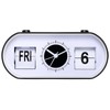 Manual Flip Alarm Clock Simple Silent Modern Calendar Function Desktop