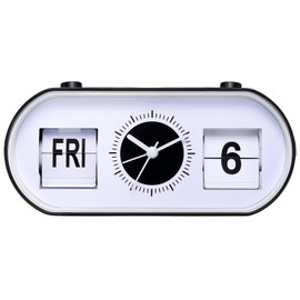Manual Flip Alarm Clock Simple Silent Modern Calendar Function Desktop Alarm Clock for Home Decoration