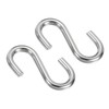 PATIKIL S Hooks, 2 Pack 3.2 Inch 304 Stainless Steel