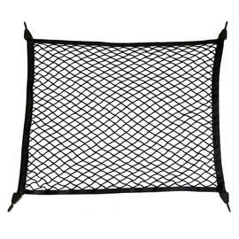 WUERKIYA Car Boot Luggage Net, 70 x 70 cm, Nylon, Black, Hooks, for Car, Truck, Van, SUV