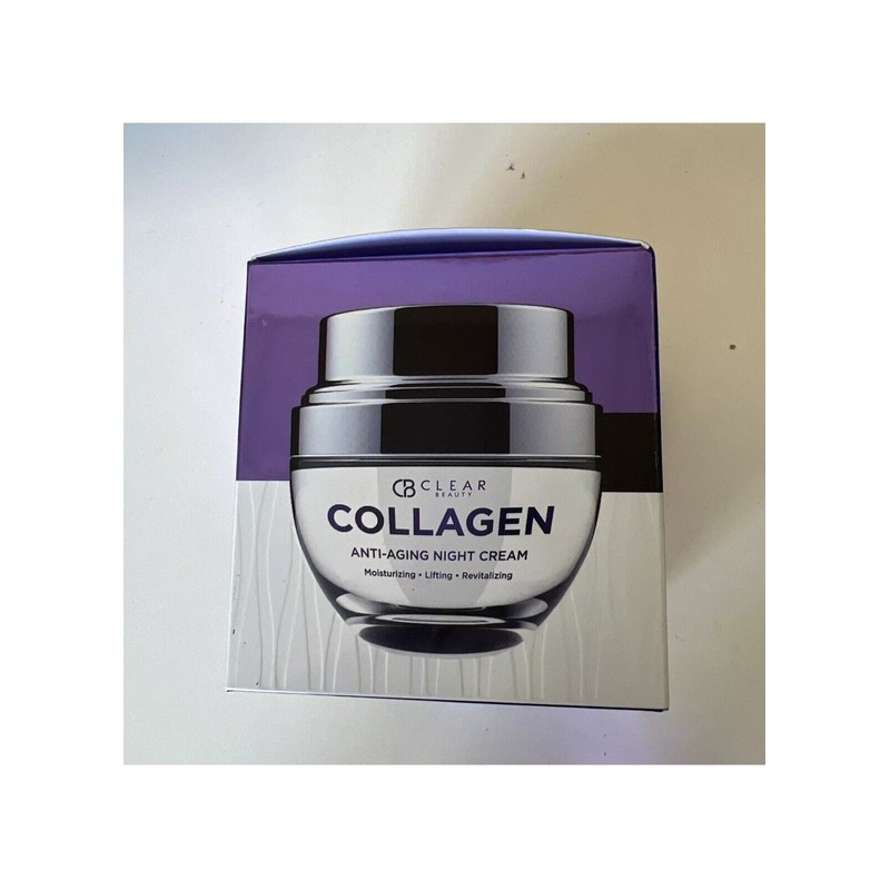 CB 2X CB Clear Beauty Collagen Anti-Aging NIGHT Cream 1.69