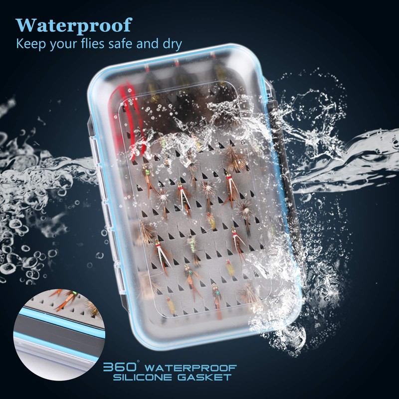 Maxcatch Fly Fishing Box Two-Sided Waterproof Easy Grip Foam Jig