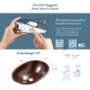 Schrodinger Copper 19" Oval Dual Flex Bath Sink with Care