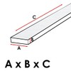 Aluminium Flat Material Flat Bar 40 x 5.0 mm 1000
