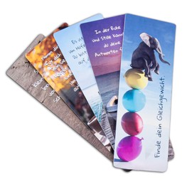 Lichtblicke Bookmarks Pack of 5 Bookmarks with Inspirational Messages for Inner Balance