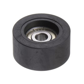 sourcing map PU Pulley Roller Bearing 8x40x20mm Polyurethane Coated Guide Wheel for Industrial, Black