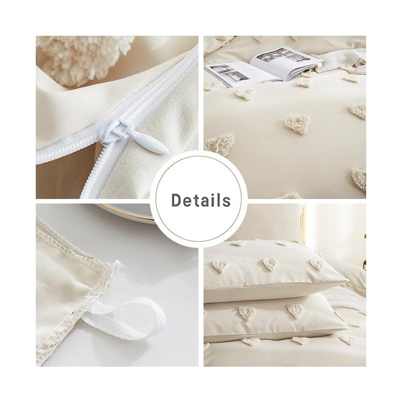 Freyamy Beige Bed Linen 135 x 200 cm 2-Piece Bohemian