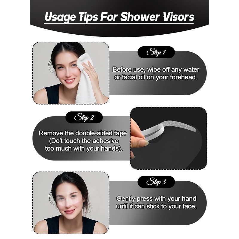 EBANKU 100 Pcs Shower Visor Face Eye Shield, Clear Shield
