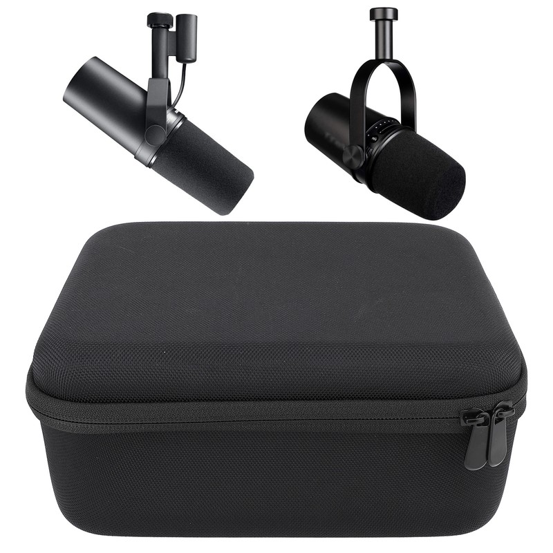 Dynamic Microphone Hard Case Waterproof Protective Carrying Storage Bag for