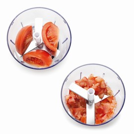 Lacor 60299 Manual Cutter with 3 Blades and Non-Slip Base, White